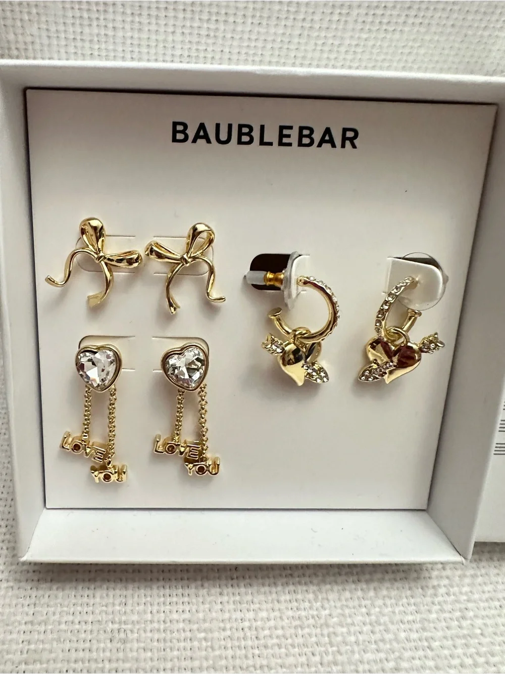 BaubleBar Gold Tone Mixed Earring Set - Three Pairs